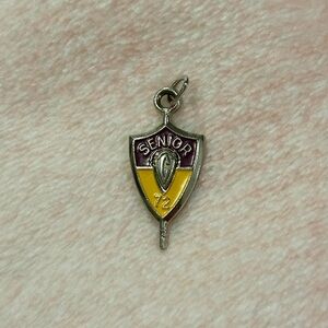 1972 Vintage Senior Charm | Gold & Burgundy